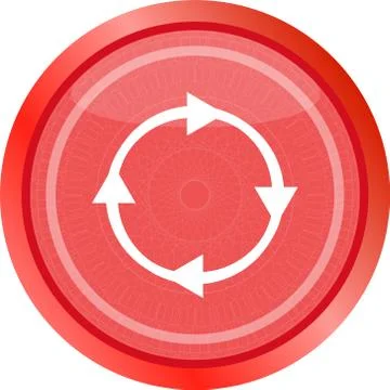 Abstract circles lines arrows on web glossy icon button Stock Illustration