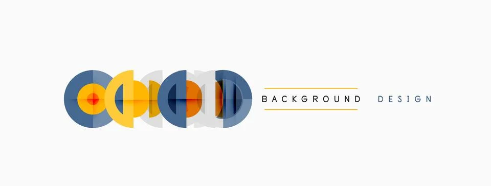 Abstract circles, lines create modern graphic. Background design element, Stock Illustration