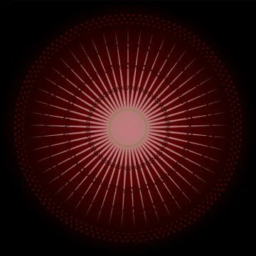 Abstract Circles mosaic Vector dark brown Background Stock Illustration