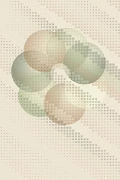 Abstract Circles Over Patterned Background Stock Photos