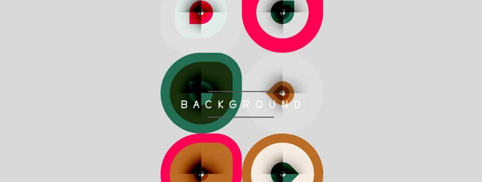 Abstract circles overlap, creating dynamic visual effect. Text background Stock Illustration