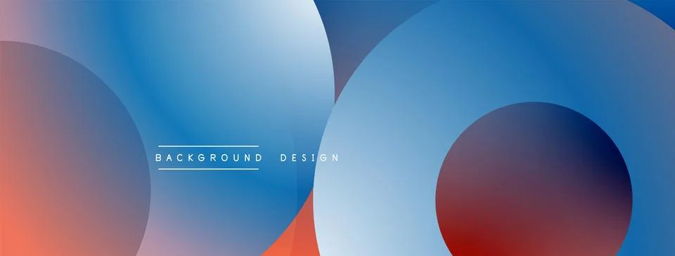 Abstract circles overlap, creating gradient color transitions. Blue, purple, 스톡 일러스트