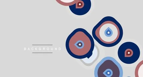 Abstract circles overlap, creating layered visual effect. Soft colors dominat イラスト素材