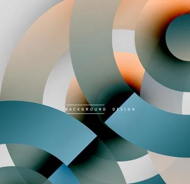 Abstract circles overlap, creating soft gradients. Modern design utilizes muted 스톡 일러스트