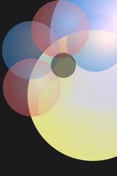 Abstract Circles Overlapping 스톡 사진