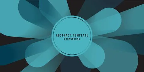 Abstract circles pattern design of blue decorative futuristic style template. Stock Illustration