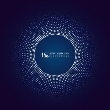 Abstract circles pattern geometric of futuristic on gradient blue purple Illustrazione stock