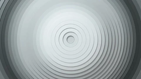 Abstract circles pattern with offset effect and smooth black and white gradient Stock Footage 133577354