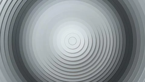 Abstract circles pattern with offset effect and smooth black and white gradie Stock Illustration