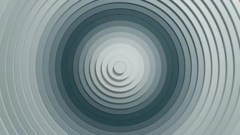 Abstract circles pattern with offset effect and smooth black and white gradie Stock Illustration