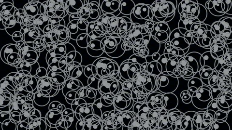 Abstract Circles Pattern Overlay - Dark Background Video stock 331357218