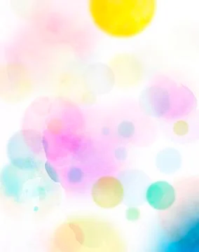 Abstract circles pattern on watercolor Stock Illustration