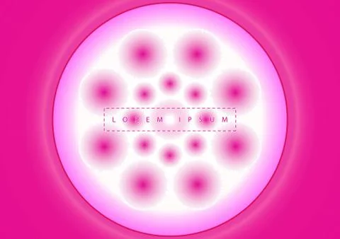 Abstract circles on a pink background Stock Illustration