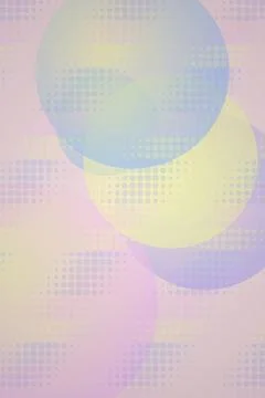 Abstract Circles on Polka Dot Background 스톡 일러스트