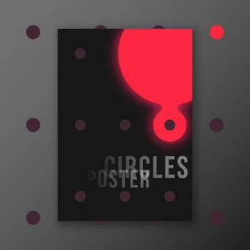 Abstract circles poster template Stock Illustration