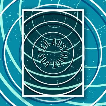 Abstract circles poster template Stock Illustration
