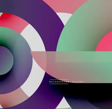 Abstract circles, rectangles overlap. Gradient colors create modern design. 스톡 일러스트