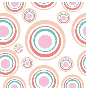 Abstract Circles Seamless Background Stock Illustration