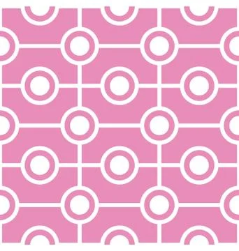 Abstract Circles Seamless Geometric Pattern Stock Illustration