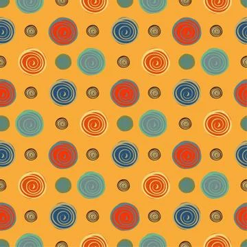 Abstract circles seamless pattern background Stock Illustration