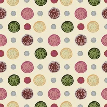 Abstract circles seamless pattern background Stock Illustration