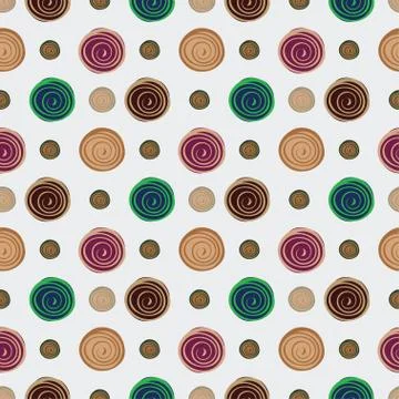 Abstract circles seamless pattern background Stock Illustration