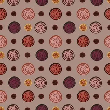 Abstract circles seamless pattern background Stock Illustration