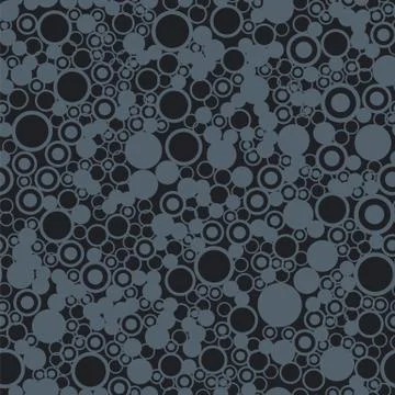 Abstract circles seamless pattern.  Decorative retro dark background. Stock Illustration