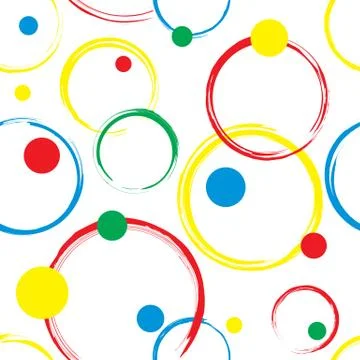 Abstract Circles Seamless Pattern Stock Illustration