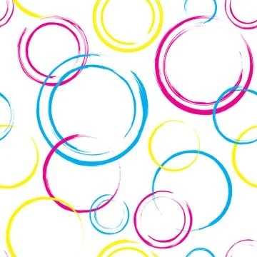 Abstract Circles Seamless Pattern Stock Illustration