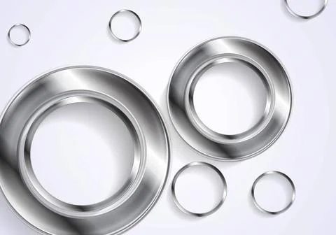Abstract circles silver background Abstract circles silver vector backgrou... Stock Photos