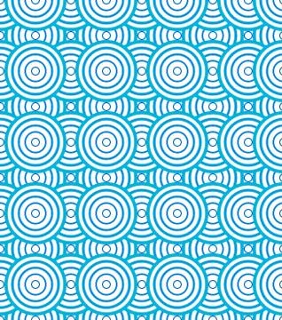 Abstract circles spiral pattern blue and white background and texture. Stock Illustration