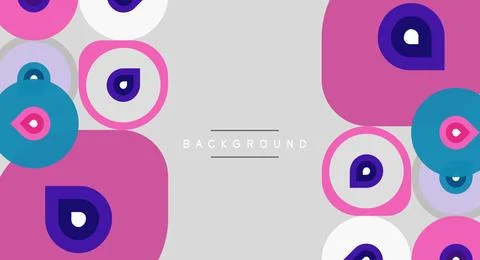 Abstract circles, varying colors, create playful background. Text background Stock Illustration