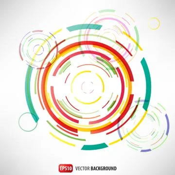 Abstract circles vector background Illustrazione stock