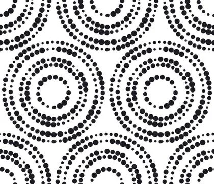 Abstract circles vector illustration. minimalistic black ink concept seamless Stock Illustration