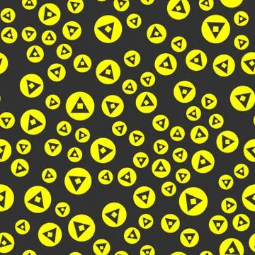 Abstract circles vector seamless pattern on black Stock Illustration