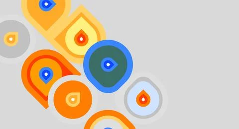Abstract circles, vibrant colors, overlapping shapes. Modern design, simple イラスト素材