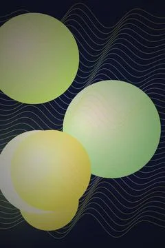 Abstract Circles on Wave Pattern Stock Photos