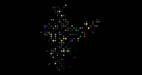 Abstract Circles Zooming to Construct India Map Visual Design Stock Footage 316298570