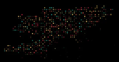 Abstract Circles Zooming to Construct Kyrgyzstan Map Visual Design Stock Footage 316463299