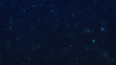 Abstract Circuit Background with Glowing Green and Blue Elements in Digital.. 스톡 동영상 341922216