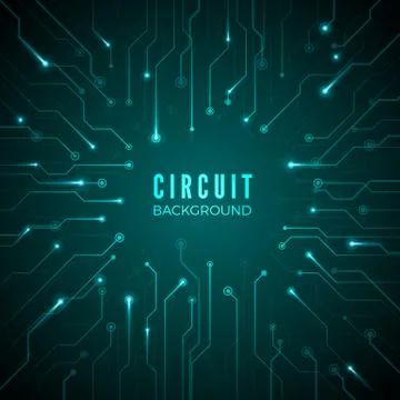 Abstract circuit background. Technological banner. design of microprocessor s Stock Illustration