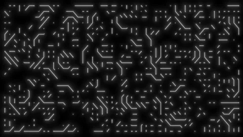 Abstract circuit board animation. Macro tracking over circuit board with Stock Footage 112735369