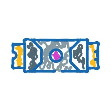 Abstract circuit board component for digital technology concept Illustrazione stock