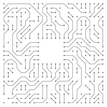 Abstract Circuit Board Design Digital Technology Pattern Featuring Modern 库存插图