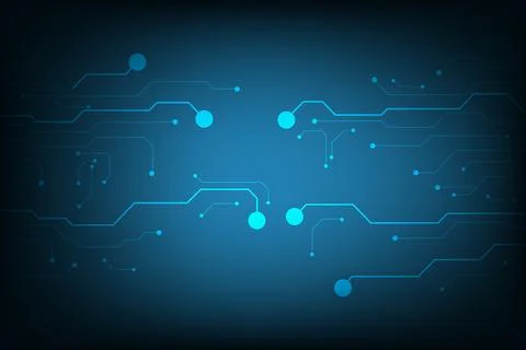 Abstract circuit board design with glowing nodes, showcasing technological Illustrazione stock
