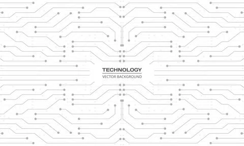 Abstract circuit board digital technology futuristic white concept background イラスト素材