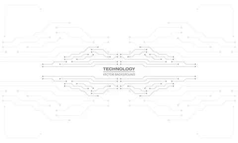 Abstract circuit board digital technology futuristic white concept background Stock Illustration