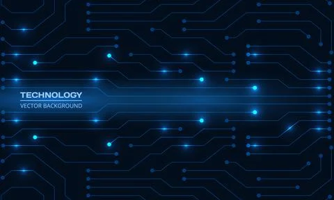 Abstract circuit board digital technology futuristic dark blue concept 스톡 일러스트
