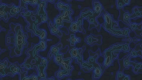 Abstract Circuit Board Pattern in Blue and Black Stock Footage 332042764